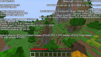 Before Mods and optimizations (fps shown at top right)