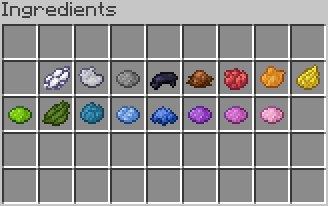 Ingredients Creative tab edited to only include dye.