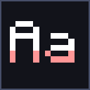 Red Shaded Font