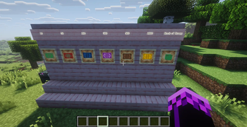 All of the items labed in an item frame