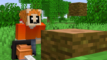 Minecraft chainsaw from Lazy Tools mod