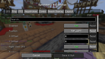 Mod's Main Screen