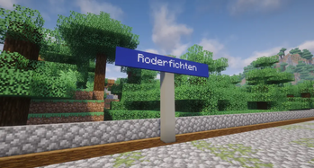 One Sided Station Name Sign