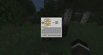 Golden horse armor crafting recipe
