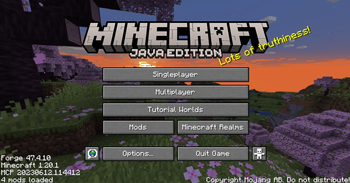 New main menu button