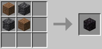 Dirt and cobbled deepslate to blackstone