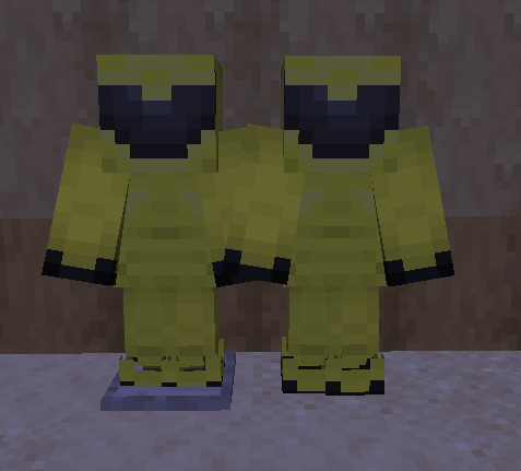 Hazmat suit on armour stands