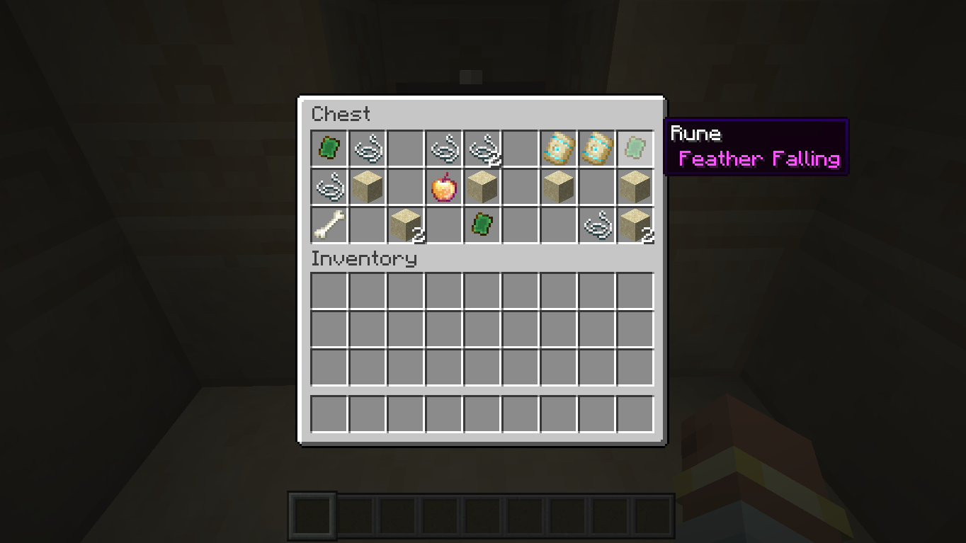 Find runes in chests
