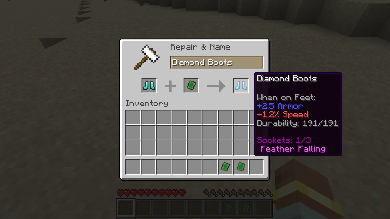 Apply them via Anvils