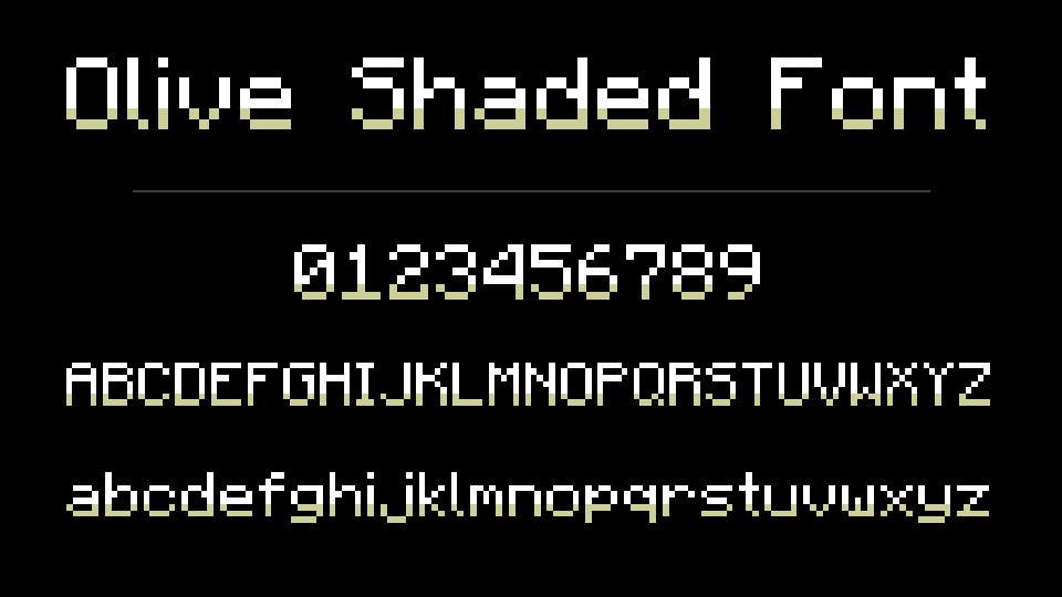 Olive Shaded Font