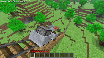 Navigate with linked minecarts...