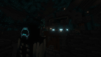 Were very deep down and its pretty dark in here.