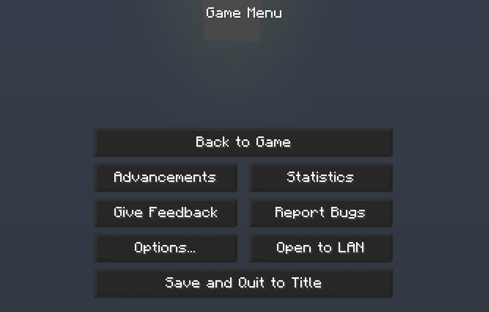 Options Menu