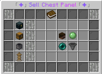 Sell Chest Control Panel