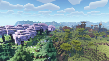 Cherry Blossoms & Village