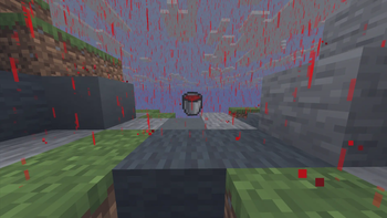 water bucket and rain