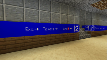 Using directional signs inside a station