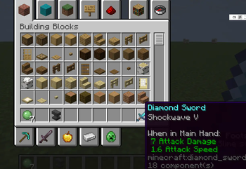 Have Shockwave enchantment the diamond sword
