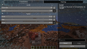 Config screen