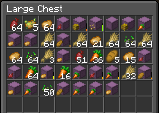 Messy inventory before sorting