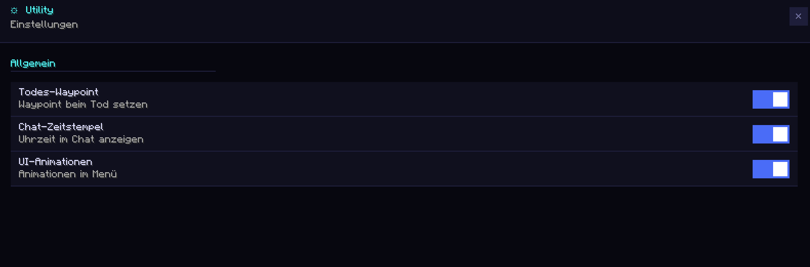 Utility category