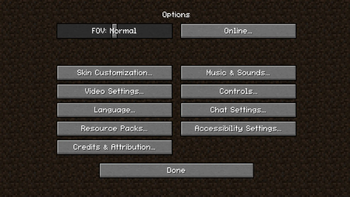 Options Menu