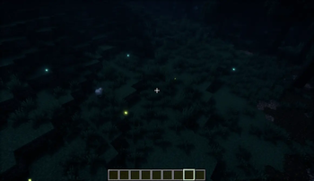 Fireflies at night