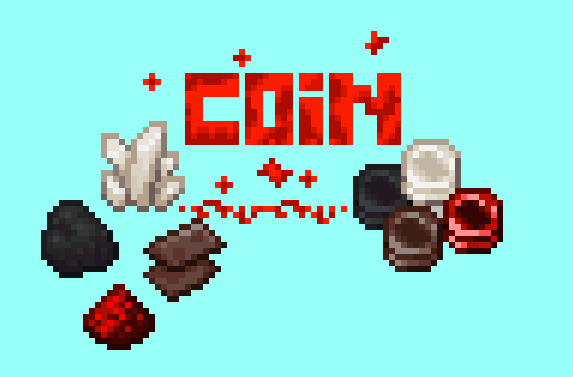 Coal , Redstone , Quartz , debris coins 