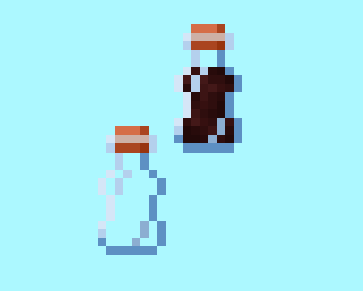 empty soda bottle and normal soda bottle