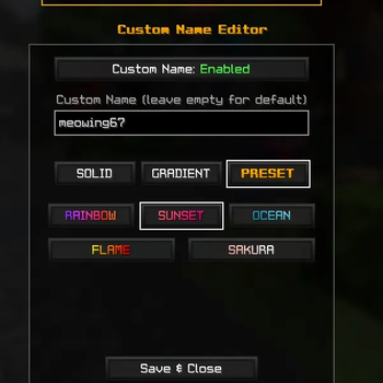 custom name