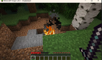 Hitting a mob