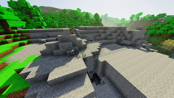 Stone with coal