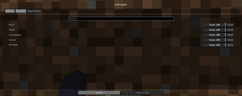 Third tab in the config menu