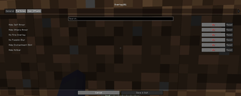First tab in the config menu
