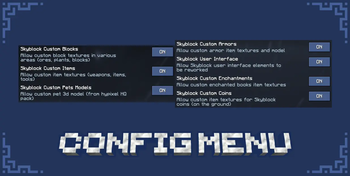 Configuration Menu