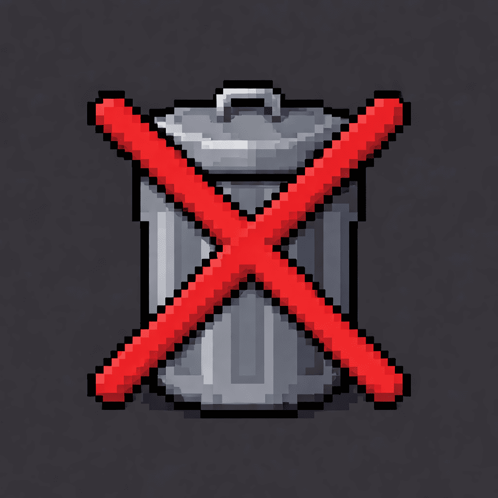 Dont pick up trash again