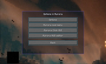 Options & Aurora Screen
