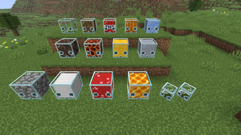 All types/materials of sulfur cubes with RP
