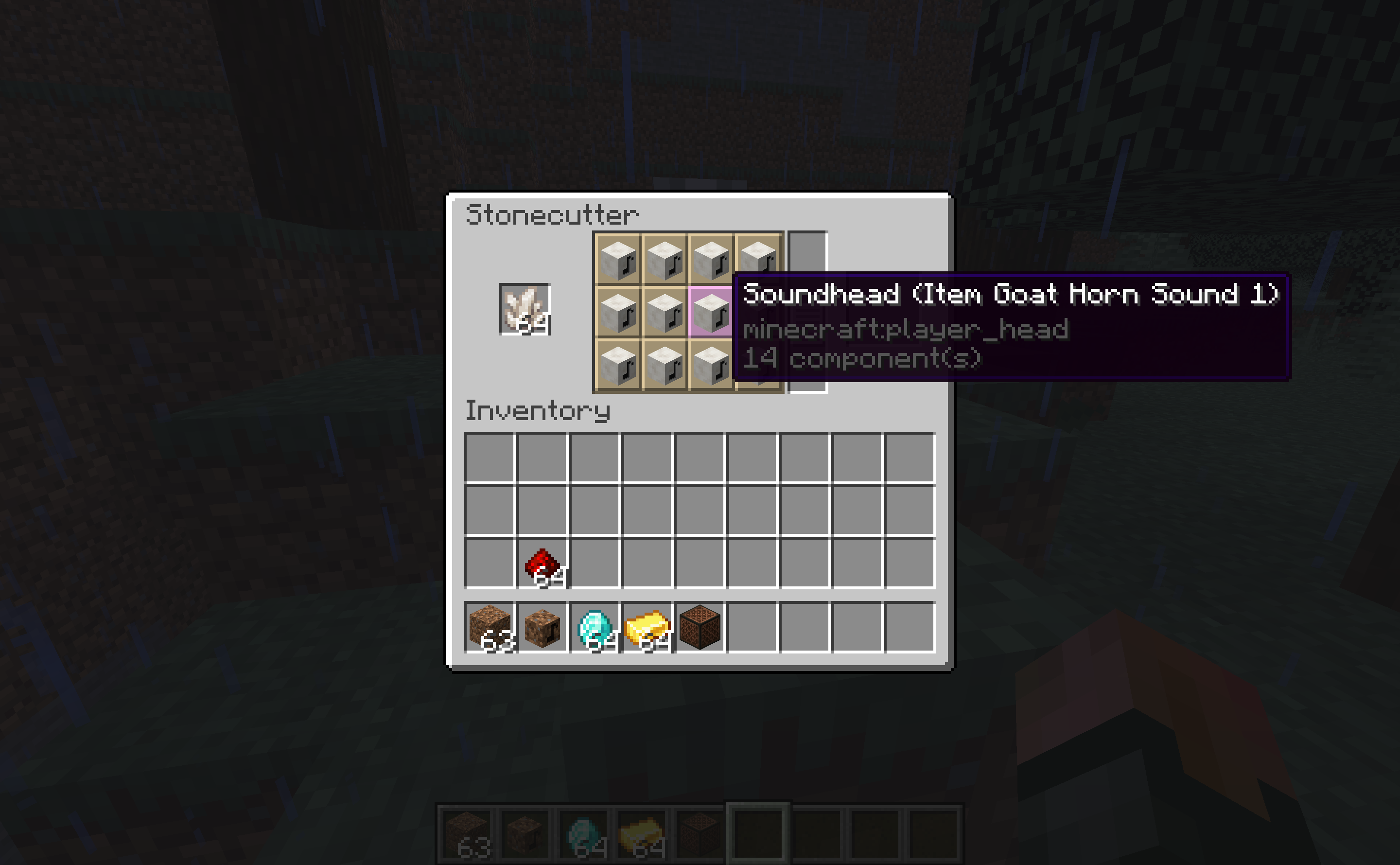 Showing how to craft Soundhead