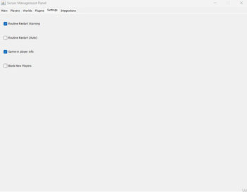 Settings Menu