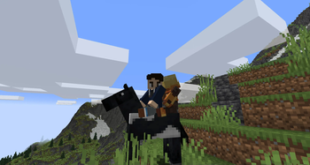 Two Players can ride on one horse!