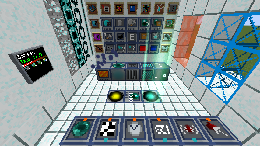 Trying to cram everything RFTools has in a single screenshot. Doomed to failure...