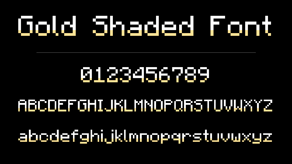 Gold Shaded Font