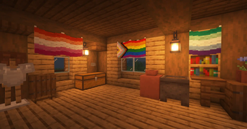 Lesbian, Progress and Gay flags