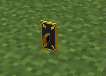 Customized Black And Golden Themd Shield