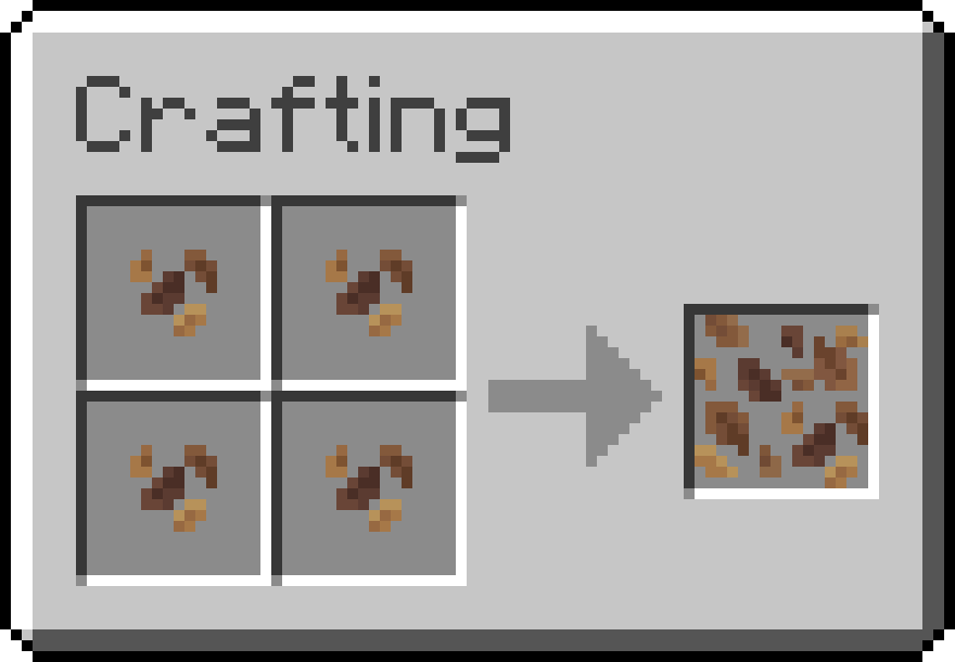 Crafting Pile of Leaf Litter from 4 Leaf Litter