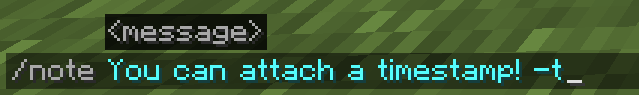 Attaching timestamps to your note