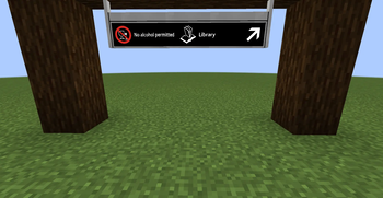 Library and No alcohol permitted sign 2.0.0 version