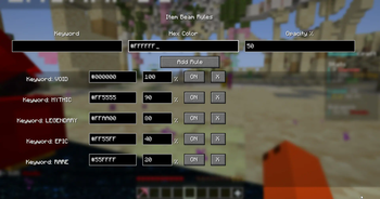 ItemBeam GUI example
