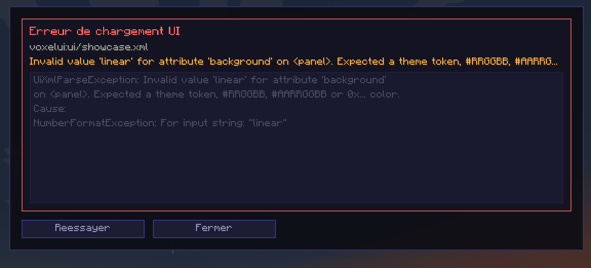Error In Xml or MCSS exemple